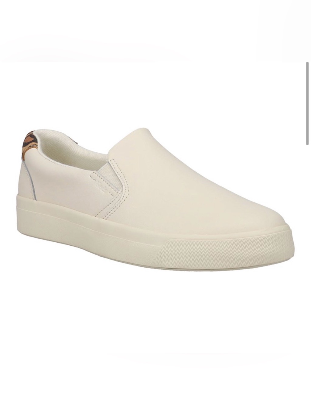 Keds Pursuit Slip-On Leather Sneaker In Classic White With Leopard Print. — image 8 of 8